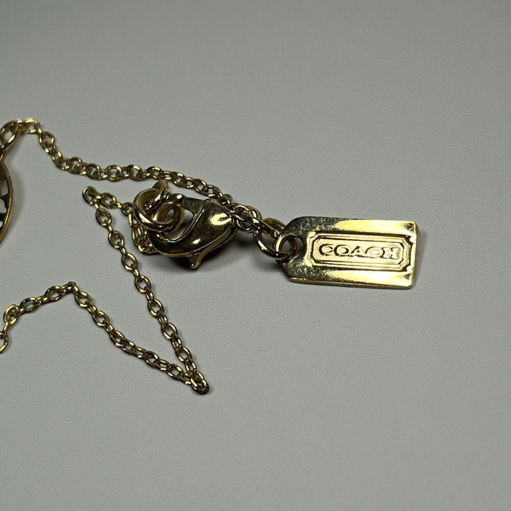 Coach Signature Gold Filigree Necklace, Bangle & Earring Jewelry Set - Picture 8 of 9